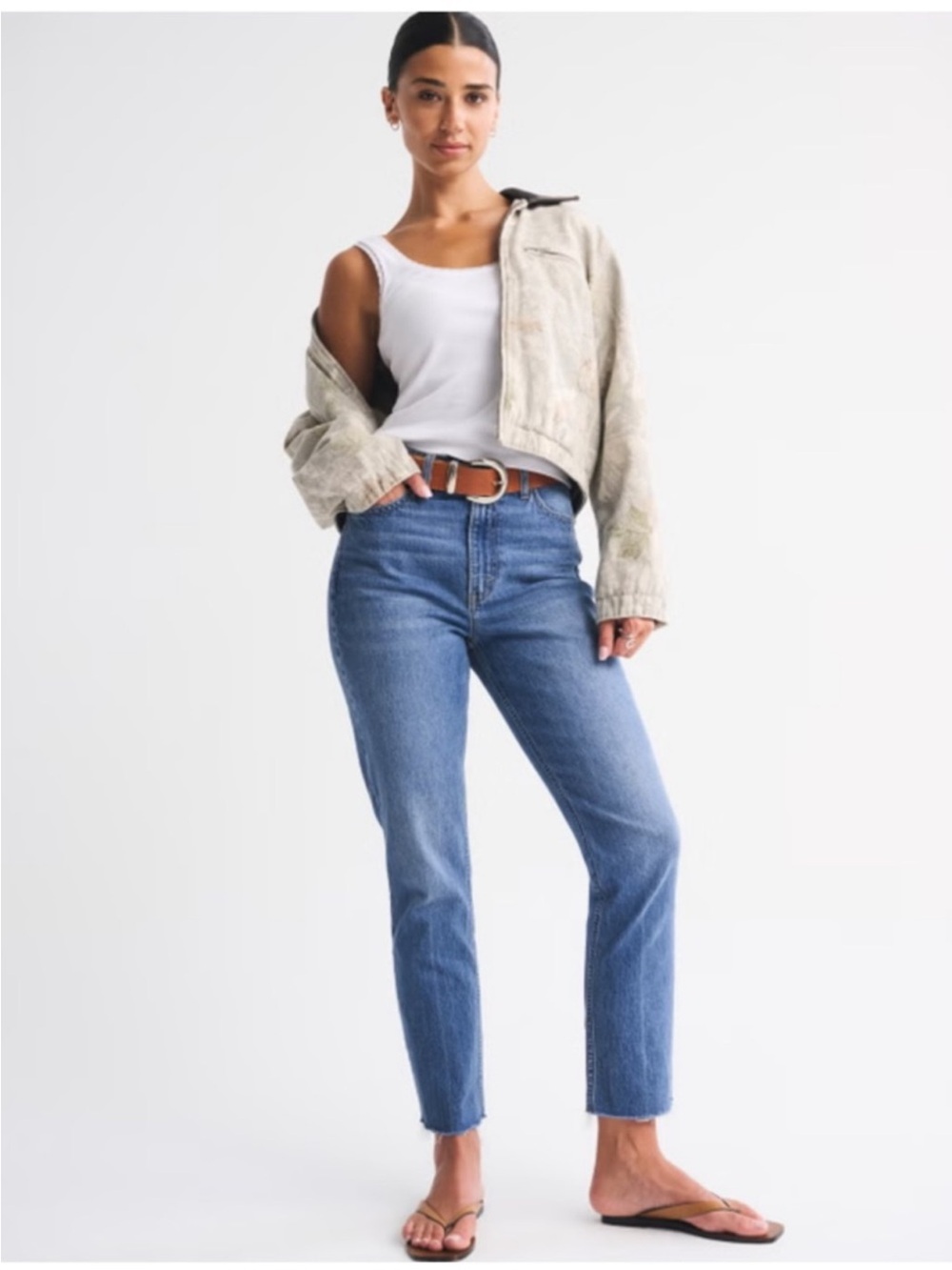 Abercrombie & Fitch Ankle Straight Ultra High Rise Jeans